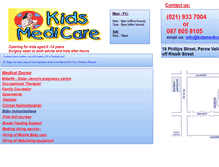 Tablet Screenshot of kidsmedicare.co.za